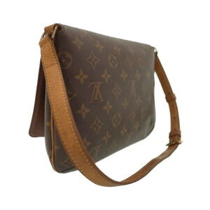 Louis Vuitton Shoulder Bag Musette Tango Leather Brown Monogram Short